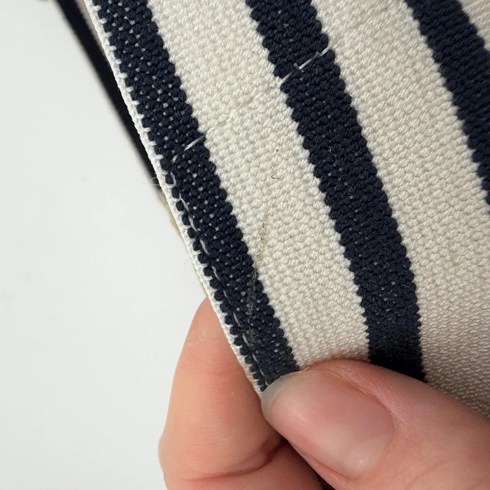 Vionic Valeri Navy White Striped Espadrille Flats Sz 9 Orthotic Comfort Nautical